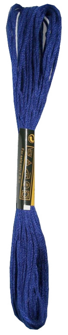 Stickgarn Mouline Stickwolle Stickfaden 8 m blau marine (2002 - 906)