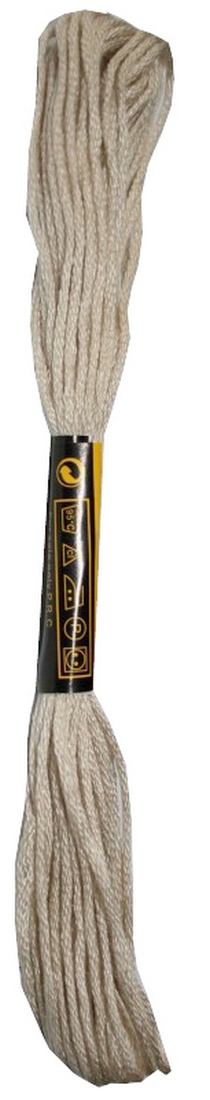 Stickgarn Mouline Stickwolle 100% Baumwolle 8 m beige (2019 - 703)