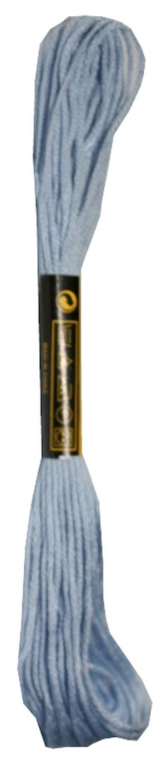 Stickgarn Mouline Stickwolle Stickfaden 8 m hellblau (2022 - 814)