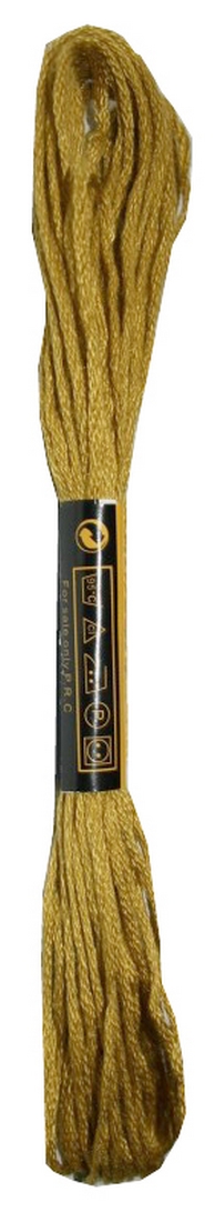 Stickgarn Mouline Moulin Stickwolle Stickfaden 100% Baumwolle 8 m oliv (2024 - 444)