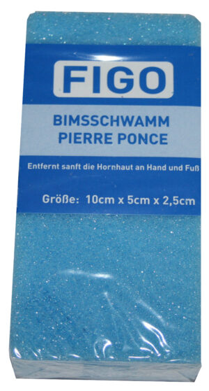 Bimsschwamm Bimsstein FIGO 100 x 50 x 25 mm blau (0003)