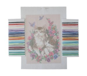 Stickbild Stickvorlage Kreuzstich 200x280mm Katze Nr.7 (0104)