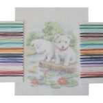 Stickbild Stickvorlage Kreuzstich 200x280mm Hund Nr.8 (0105)