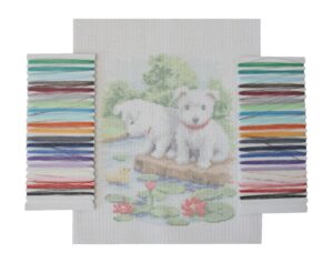 Stickbild Stickvorlage Kreuzstich 200x280mm Hund Nr.8 (0105)