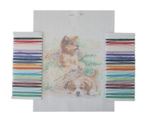 Stickbild Stickvorlage Kreuzstich 200x280mm Hund Nr.9 (0106)