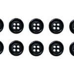 Knopf Knöpfe 11mm 4 loch schwarz 10 Stück (0174)