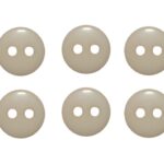 Knopf Knöpfe 10mm 2 loch beige 10 Stück (0186)