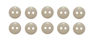 Knopf Knöpfe 10mm 2 loch beige 10 Stück (0186)