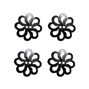 Knopf Holzknopf Knöpfe 20mm 2 loch dunkelbraun 4 Stück (0165)