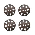 Knopf Holzknopf Knöpfe 25mm 2 loch braun 4 Stück (0168)