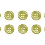 Knopf Knöpfe 11mm 4 loch gelb 10 Stück (0182)
