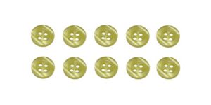 Knopf Knöpfe 11mm 4 loch gelb 10 Stück (0182)