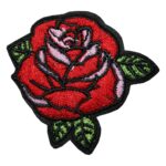 Aufnäher Bügelbild Aufbügler Rose 55x60mm (1030)