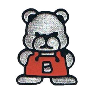 Aufnäher Bügelbild Aufbügler Bär rot 50x60mm (1039)