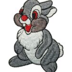 Aufnäher Bügelbild Aufbügler Kaninchen Hase 75x55mm (1069)