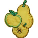 Aufnäher Bügelbild Aufbügler Birne 65x90mm (1071)