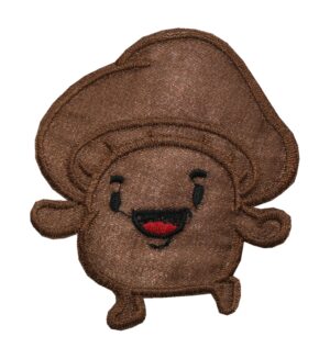 Aufnäher Bügelbild Aufbügler Pilz braun 80x85mm (1075)