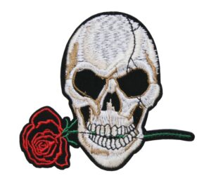Aufnäher Bügelbild Aufbügler Schädel Skull 90x100mm (1111)