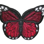 Aufnäher Bügelbild Aufbügler Schmetterling 45x70mm rot (1112)