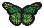 Aufnäher Bügelbild Aufbügler Schmetterling 45x70mm grün (1133)