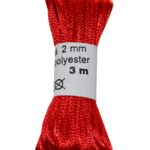 Satinkordel Satinschnur Kordel Satinfaden 3 m 2 mm rot (0001)