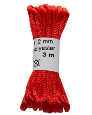 Satinkordel Satinschnur Kordel Satinfaden 3 m 2 mm rot (0001)
