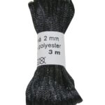 Satinkordel Satinschnur Kordel Satinfaden 3 m 2 mm schwarz (0002)