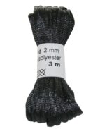Satinkordel Satinschnur Kordel Satinfaden 3 m 2 mm schwarz (0002)