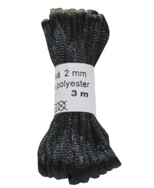 Satinkordel Satinschnur Kordel Satinfaden 3 m 2 mm schwarz (0002)