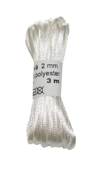 Satinkordel Satinschnur Kordel Satinfaden 3 m 2 mm creme (0003)