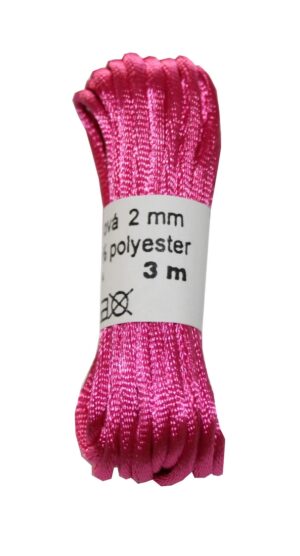 Satinkordel Satinschnur Kordel Satinfaden 3 m 2 mm pink (0008)