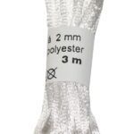 Satinkordel Satinschnur Kordel Satinfaden 3 m 2 mm weiß (0009)