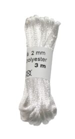 Satinkordel Satinschnur Kordel Satinfaden 3 m 2 mm weiß (0009)