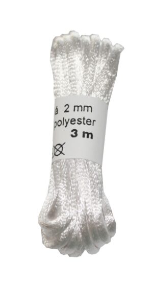 Satinkordel Satinschnur Kordel Satinfaden 3 m 2 mm weiß (0009)