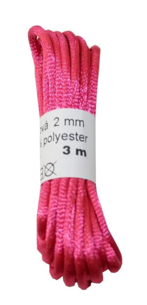 Satinkordel Satinschnur Kordel Satinfaden 3 m 2 mm pink (0011)