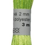 Satinkordel Satinschnur Kordel Satinfaden 3 m 2 mm gelb (0015)