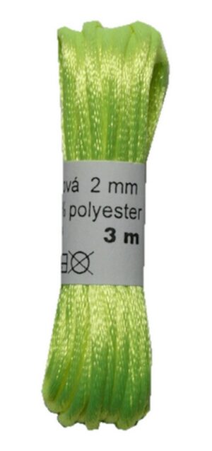 Satinkordel Satinschnur Kordel Satinfaden 3 m 2 mm gelb (0015)