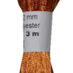 Satinkordel Satinschnur Satinfaden 3 m 2 mm braun terrakotta (0024)
