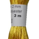Satinkordel Satinschnur Kordel Satinfaden 3 m 2 mm gelb (0025)