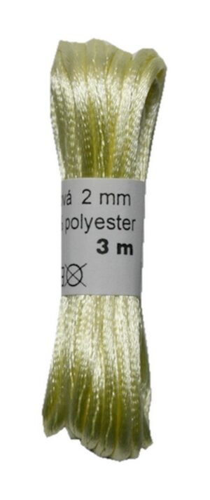 Satinkordel Satinschnur Kordel Satinfaden 3 m 2 mm gelb (0028)