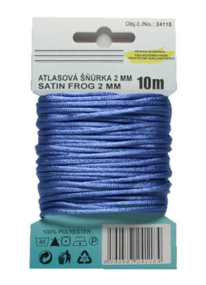 Satinkordel Satinschnur Kordel Satinfaden 10 m 2 mm blau (0033)