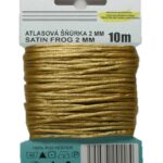 Satinkordel Satinschnur Kordel Satinfaden 10 m 2 mm gold haselnuss (0041)