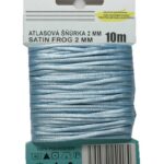 Satinkordel Satinschnur Kordel Satinfaden 10 m 2 mm hellblau (0044)