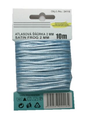 Satinkordel Satinschnur Kordel Satinfaden 10 m 2 mm hellblau (0044)