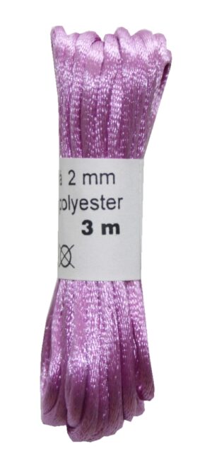 Satinkordel Satinschnur Kordel Satinfaden 3 m 2 mm pink (0052)