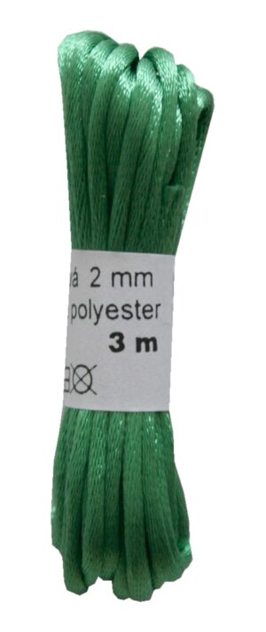 Satinkordel Satinschnur Kordel Satinfaden 3 m 2 mm grün (0054)