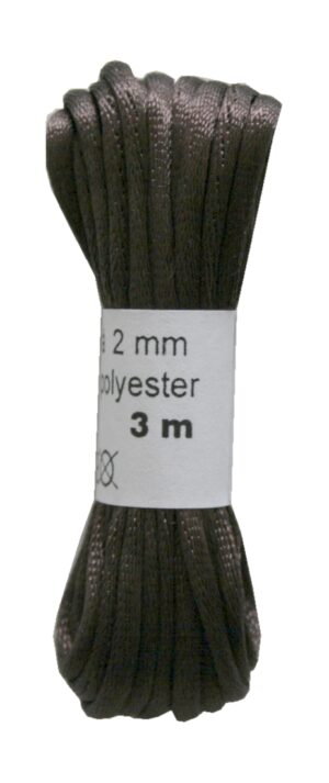 Satinkordel Satinschnur Kordel Satinfaden 3 m 2 mm braun (0056)