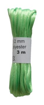 Satinkordel Satinschnur Kordel Satinfaden 3 m 2 mm grün (0057)