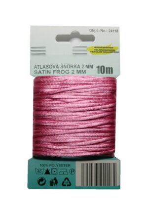 Satinkordel Satinschnur Kordel Satinfaden 10 m 2 mm rosa (0065)