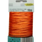 Satinkordel Satinschnur Kordel Satinfaden 10 m 2 mm orange (0066)
